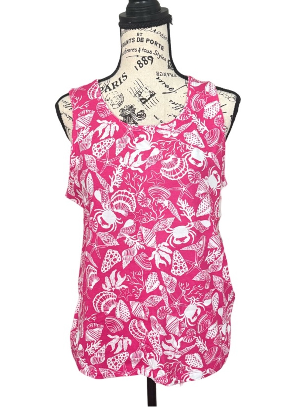 NWT Coral Bay Sleeveless Tropical Print Tank Top